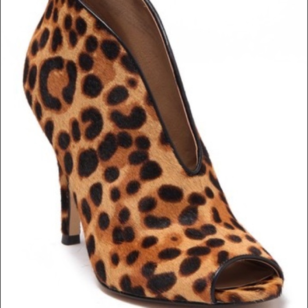 Halogen Rowen Leopard Printed Calf Hair Bootie